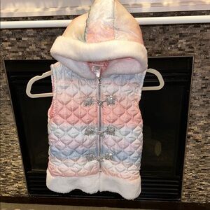 Little Lass Pink and Blue Quilted Vest